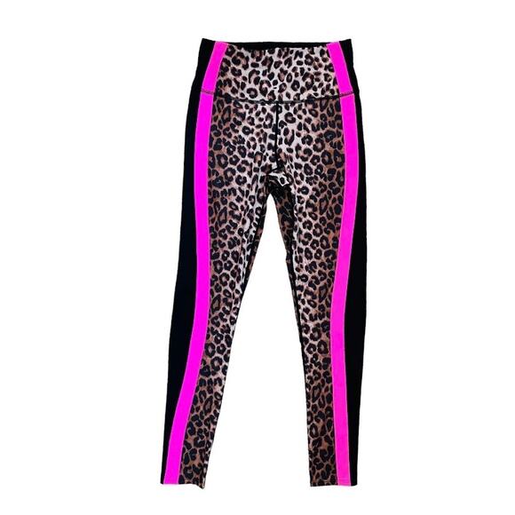 Veronica Beard x Bandier Leggings Leopard Hot Pink Small - Picture 3 of 6
